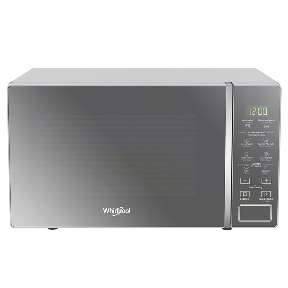 Whirlpool Horno de Microondas WM1807D, 0.7 Pies Cúbicos, 700W, 20 Litros, Plata
