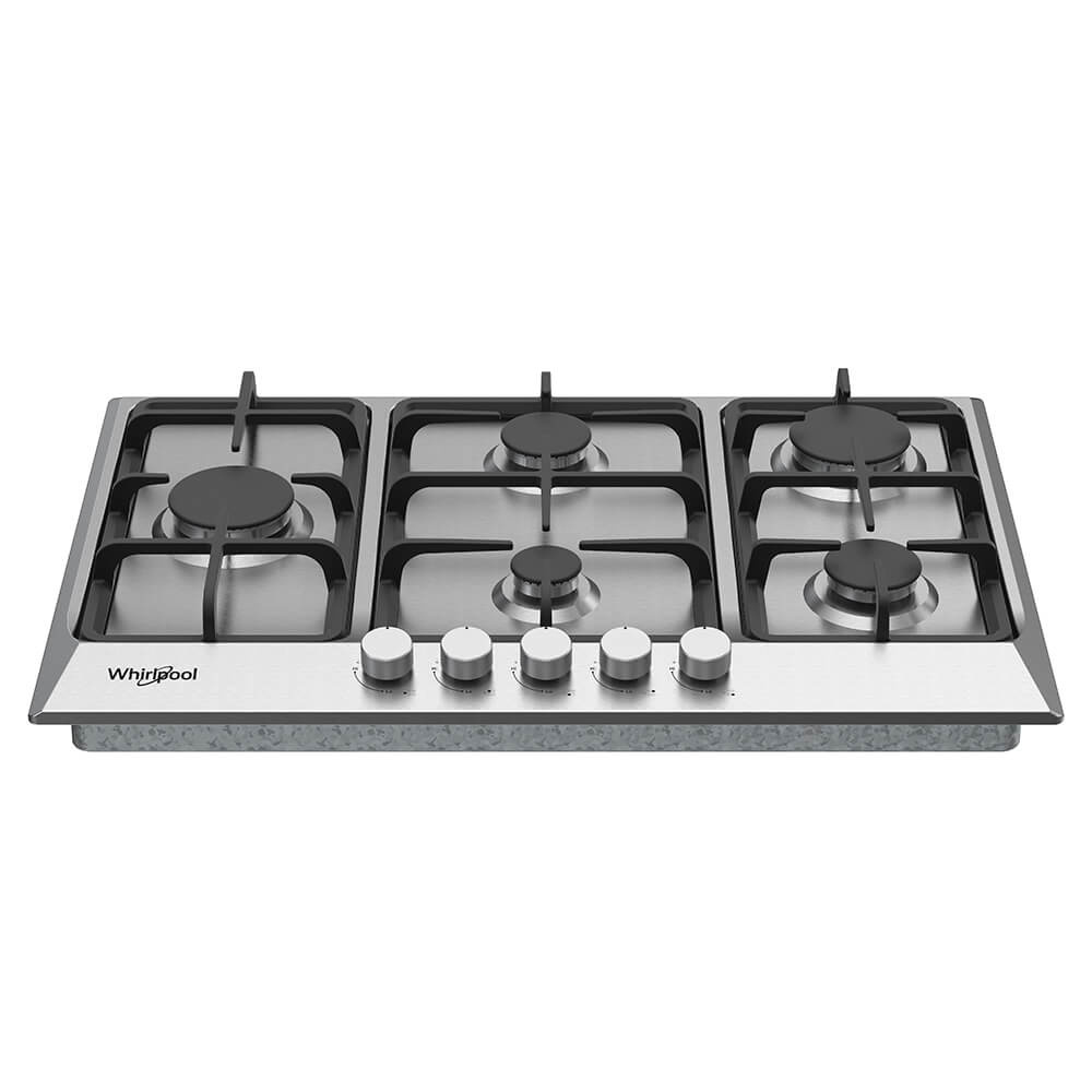 Whirlpool Parrilla de Gas WP3021S, 5 Quemadores, Plata