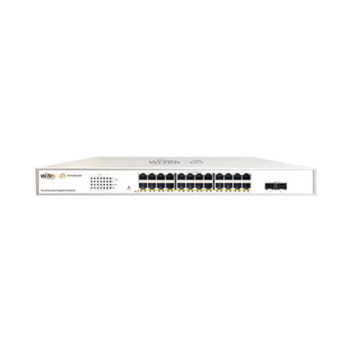 Switch Wi-Tek WI-PCES326GF, 24 Puertos Gigabit Ethernet 10/100/1000 24 x PoE 30W, 2 Puertos SFP, 52 Gbit/s, 8000 Entradas, Administrado 