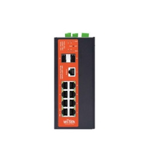 Switch Wi-Tek Gigabit Ethernet PMS310GF-ALIEN-I PoE Pasivo, 8 Puertos PoE Pasivo10/100/1000Mbps + 2 Puertos SFP, 20 Gbit/s, 8.000 Entradas - Administrable