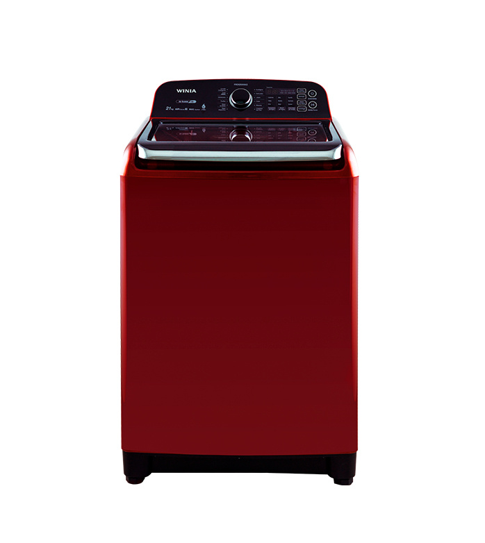 Winia Lavadora de Carga Vertical DWF-DB1B421ABDR1, 21kg, Rojo
