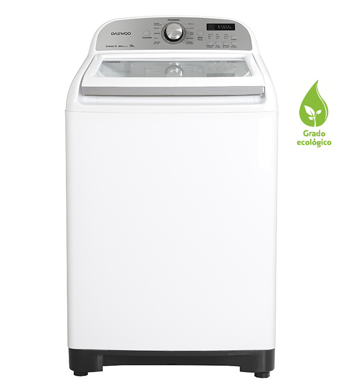 Winia Lavadora de Carga Vertical DWF-DG1B386CWW3, 19Kg, 10 Programas de Lavado, Blanco ― Producto nuevo, con leve golpe estetico.