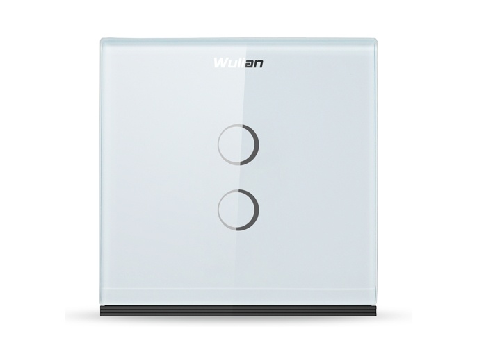 Wulian Atenuador de Luz Inteligente WL-ZCSWNGWS2321-02 ZigBee, 2 Botones, Blanco