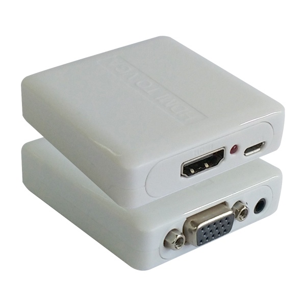 X-Case Adaptador HDMI Hembra - VGA/3.5mm Hembra, Blanco