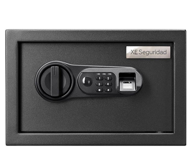 XE Seguridad Caja Fuerte CFBE-20 con Teclado/Huella Digital, Negro