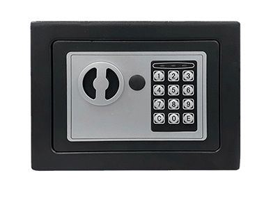 XE Seguridad Caja Fuerte CFD-17 con Teclado, Negro