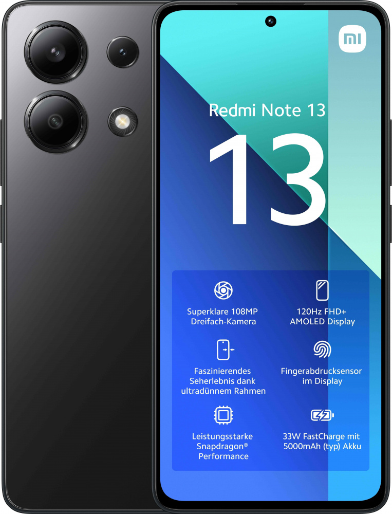 Xiaomi Note 13 6.67" Dual SIM, 256GB, 8GB RAM, Negro 
