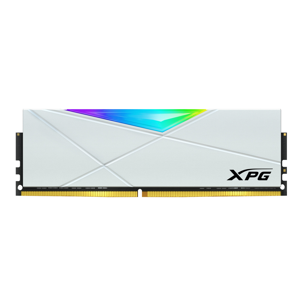 Kit Memoria Ram XPG Spectrix D50 White DDR4, 3200MHz, 32GB (2 x 16GB), Non-ECC, CL16, XMP ― Empaque abierto, producto nuevo.