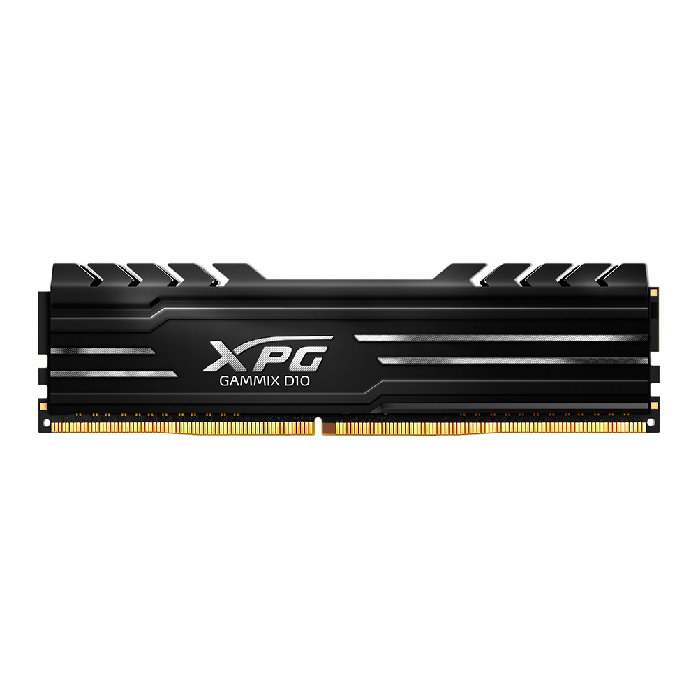 Memoria RAM XPG Gammix D10 Black DDR4, 3200MHz, 16GB, Non-ECC, CL16, XMP ― Componentes sin caja, recuperado de ensamble, garantía de 90 días.