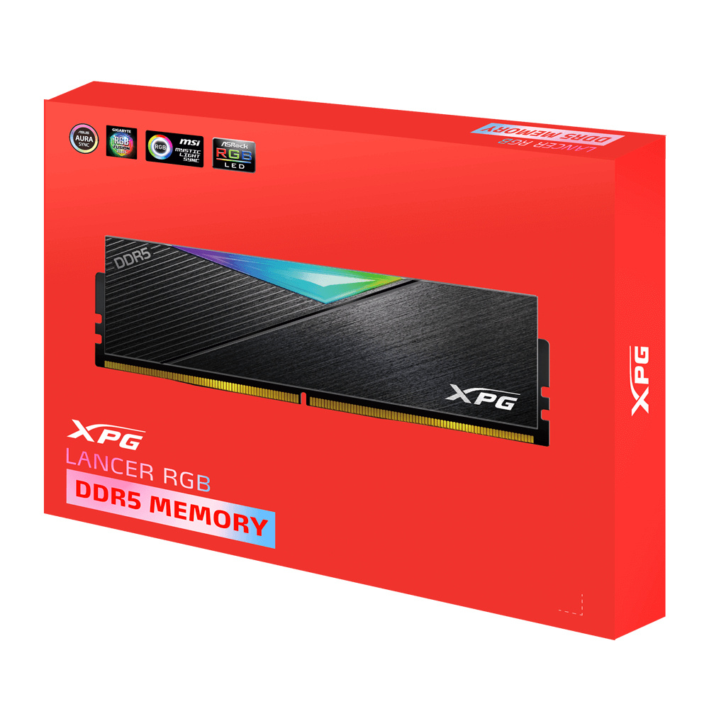 Kit Memoria RAM XPG Lancer RGB DDR5, 6000MHz, 32GB (2 x 16GB), ECC, CL40, XMP