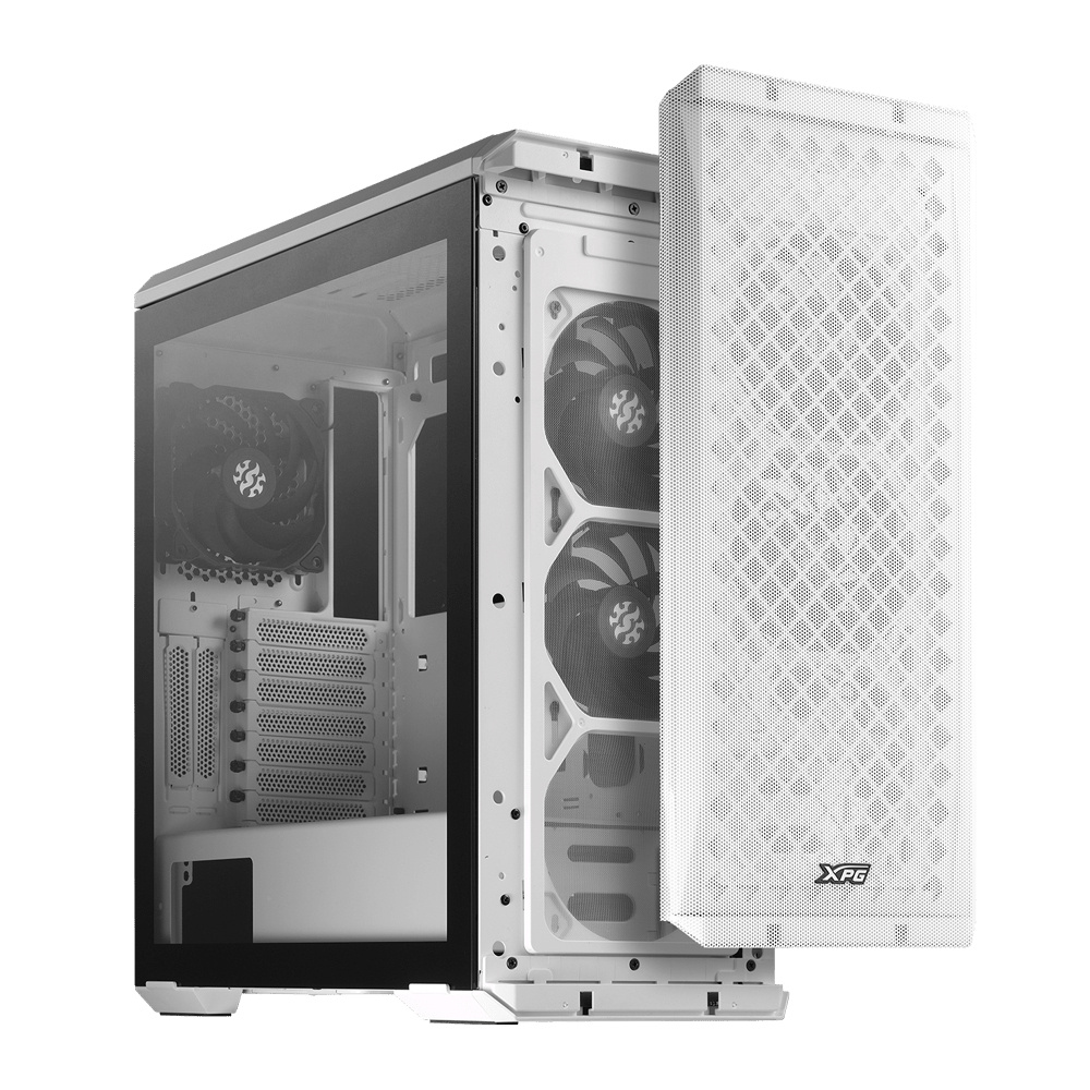 Gabinete XPG Defender, Midi-Tower, ATX/CEB/EATX/EEB/Micro-ATX/Mini-ITX, USB 3.0, sin Fuente, 3 Ventiladores Instalados, Blanco