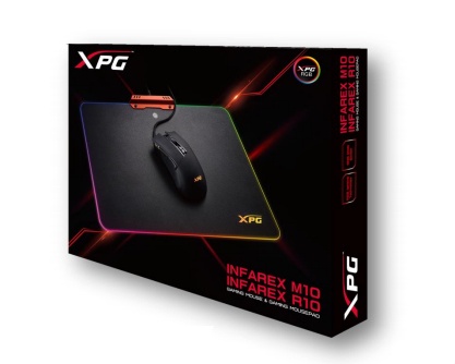 Mouse Gamer XPG Óptico INFAREX M10 + Mousepad INFAREX R10, Alámbrico, 3200DPI, Negro/Gris