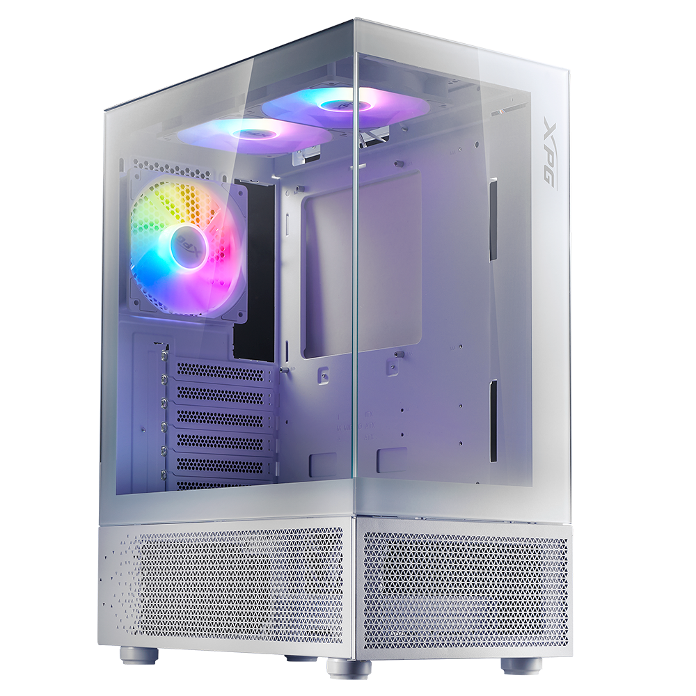 Gabinete XPG INVADER X Mini, Mini-Tower, ATX/Micro-ATX/Mini-ITX, USB 2.0, sin Fuente, 5 Ventiladores Instalados, Blanco
