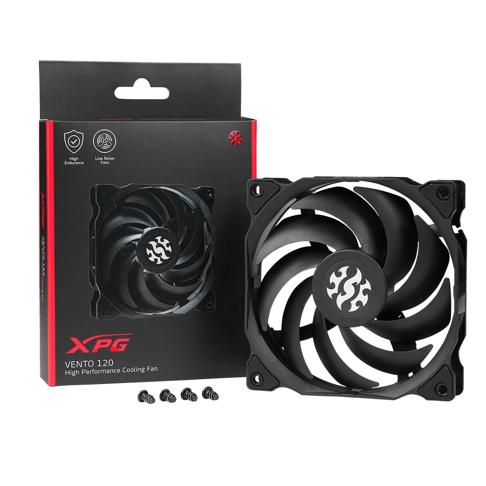Ventilador XPG VENTO, 120mm, 1200RPM, Negro 