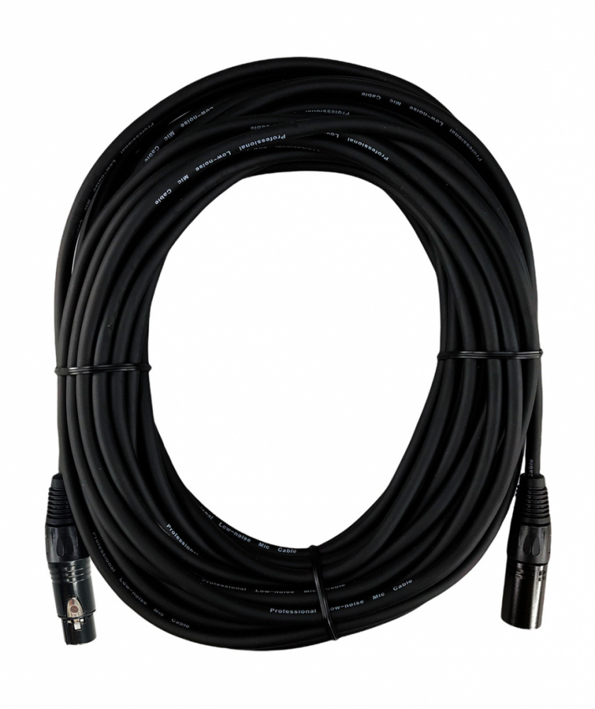 XSS Cable AUX Cannon Macho - Cannon Hembra, 15.2 Metros, Negro