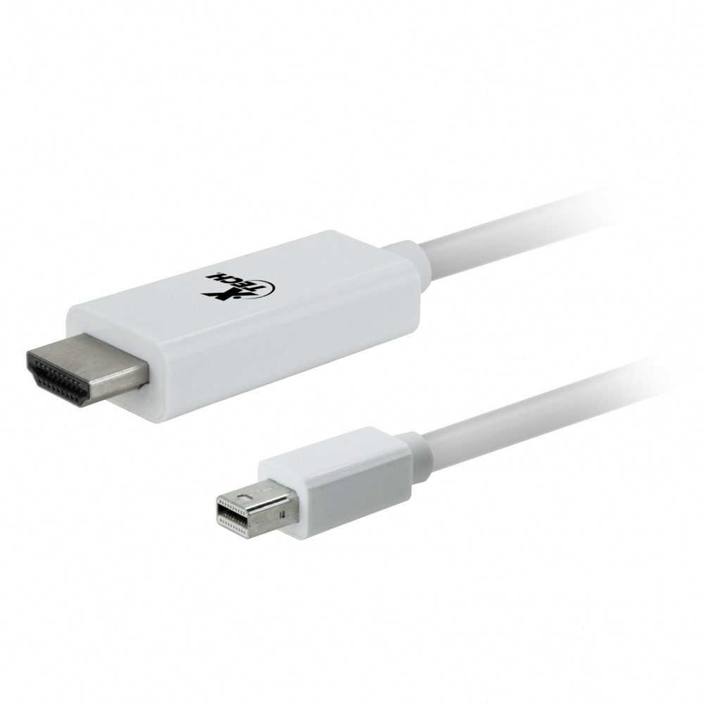 Xtech Cable Mini DisplayPort Macho - HDMI Macho, 1080p, 1.8 Metros, Blanco