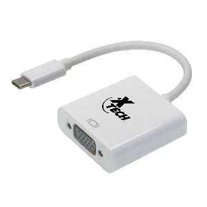 Xtech Adaptador USB Type-C Macho - VGA Hembra, Blanco
