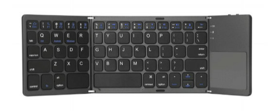 Teclado Plegable XtemeMac Bluetooth Travel Keyboard, Inalámbrico, Bluetooth, Gris (Inglés)