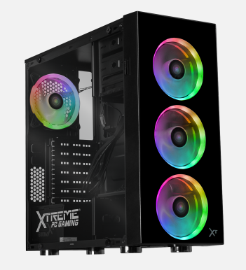 Gabinete Xtreme PC Gaming Dragonfly CXT320BK, Midi-Tower, ATX/Micro-ATX/Mini-ITX, USB 2.0/3.0, con Fuente de 600W, 4 Ventiladores Instalados, Negro