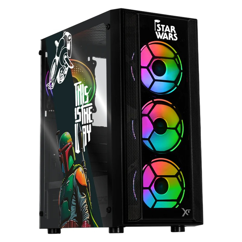 Gabinete Xtreme PC Gaming MG-23141, Midi-Tower, ATX/Micro-ATX/ITX, USB 2.0/3.0, sin Fuente, 4 Ventiladores Instalados, Negro