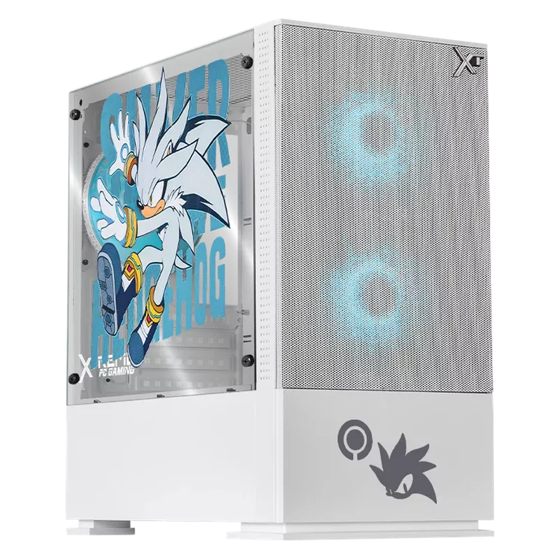 Gabinete Xtreme PC Gaming MG-23129, Mini-Tower, Micro-ATX/Mini-ITX, USB 2.0/3.0, sin Fuente, 3 Ventiladores Instalados, Blanco