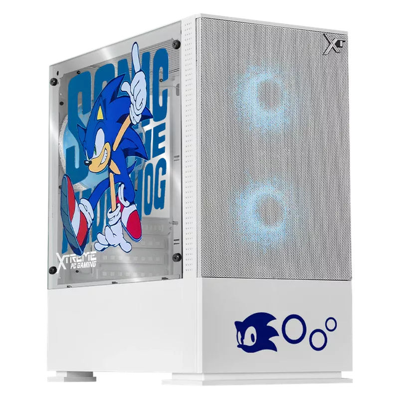 Gabinete Xtreme PC Gaming MG-23125, Mini-Tower, Micro-ATX/Mini-ITX, USB 2.0/3.0, sin Fuente, 3 Ventiladores Instalados, Blanco