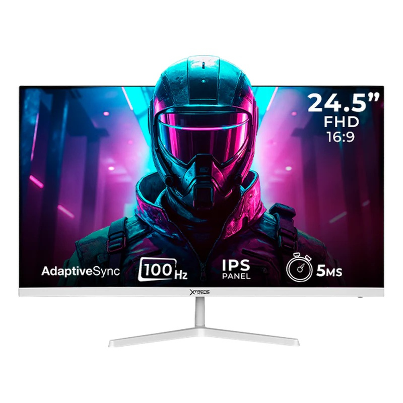 Monitor Gamer Xtreme PC Gaming ZM-18021 IPS 24.5", 1920x1080 Full HD, G-Sync, 100Hz, HDMI, Bocinas Integradas, Blanco