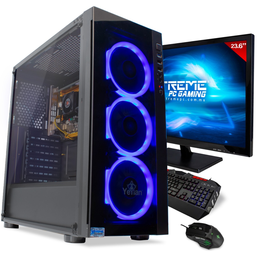 Computadora Gamer Xtreme PC Gaming CM-50175, AMD A10 FX-8800E 2.10GHz, 8GB, 1TB, Radeon R7, FreeDOS ― Incluye Monitor 23.6"/Teclado/Mouse