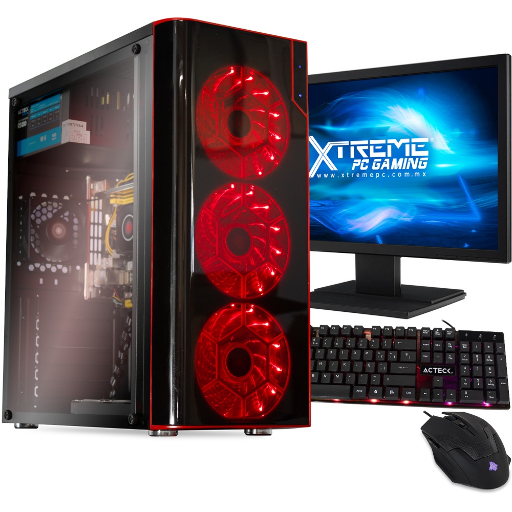Computadora Gamer Xtreme PC Gaming CM-50170, AMD FX-9830P 3GHz, 8GB, 1TB, Radeon R7, FreeDOS ― incluye Monitor, Teclado y Mouse
