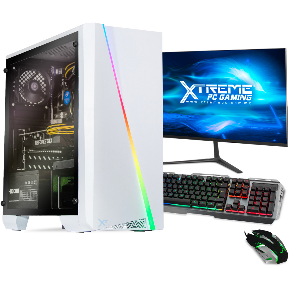 Computadora Gamer Xtreme PC Gaming CM-30023, Intel Core i5-10400F 2.90GHz, 16GB, 480GB SSD, NVIDIA GeForce GTX 1660 Super, Wi-Fi, Windows 10 Prueba  ― Incluye Monitor de 23.8", Teclado y Mouse
