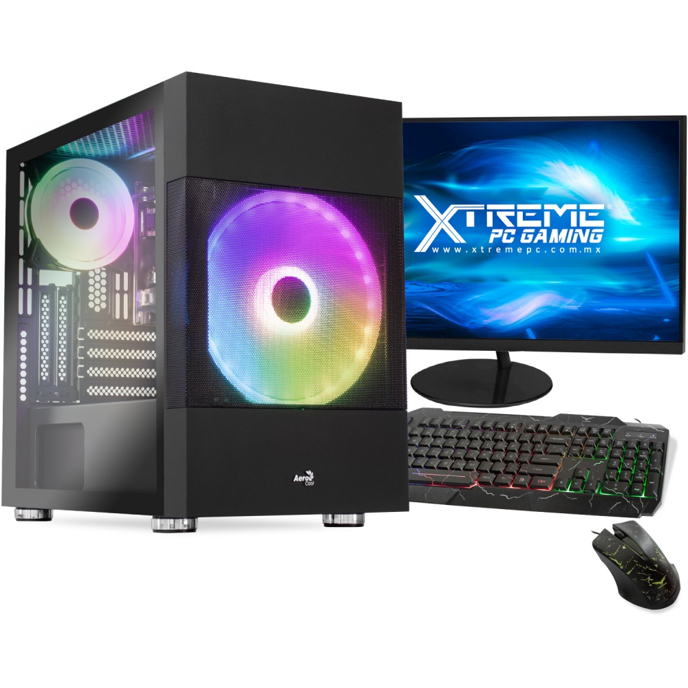 Computadora Gamer Xtreme PC Gaming CM-30017, Intel Core i7-9700 3GHz, 16GB, 480GB SSD, WiFi, Windows 10 Prueba — incluye Monitor de 27", Teclado y Mouse