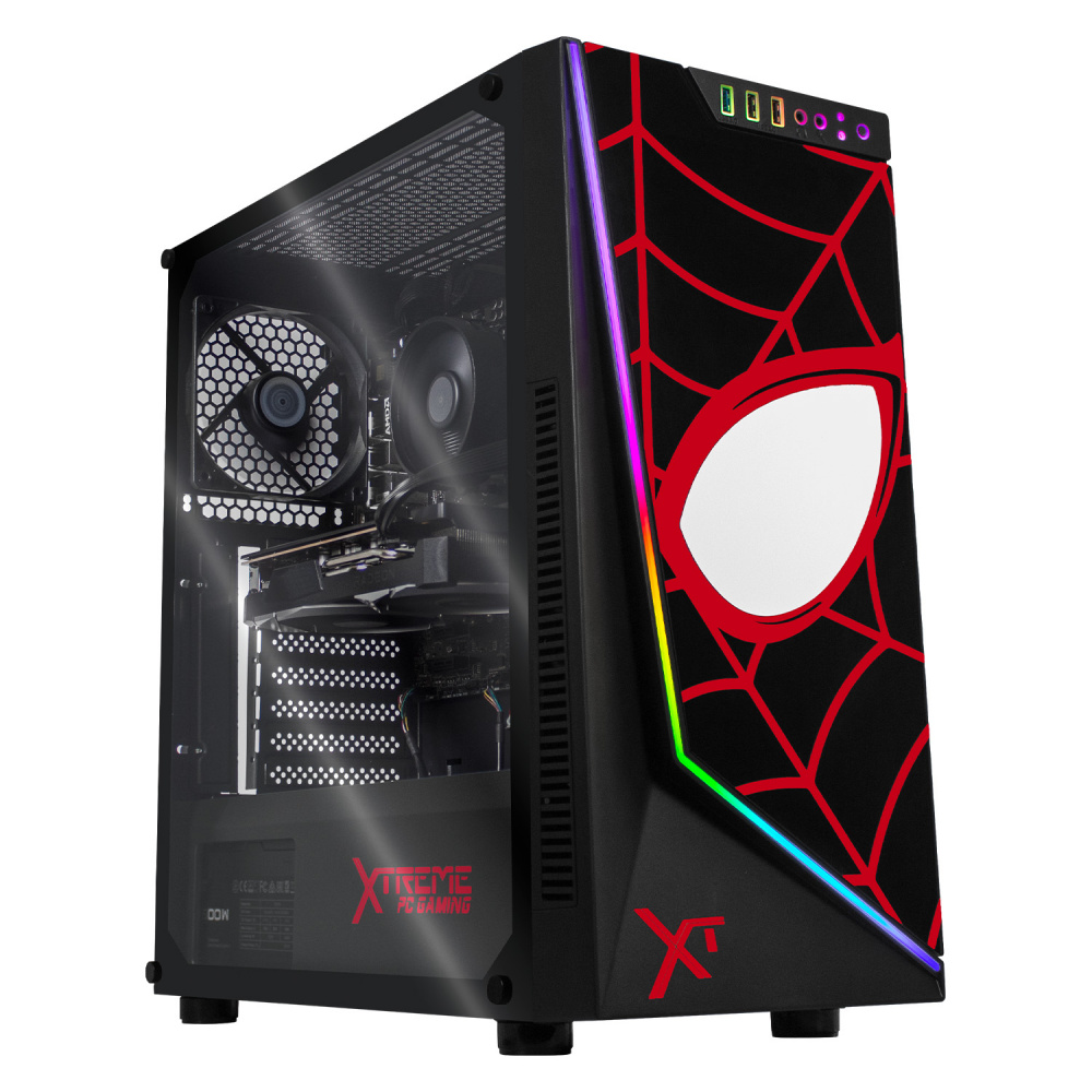 Computadora Gamer Xtreme PC Gaming CM-30083, AMD Ryzen 7 5700G 3.80GHz, 32GB, 3TB + 500GB SSD, Wi-Fi, AMD Radeon RX 7600, Windows 10 Prueba, Spiderman