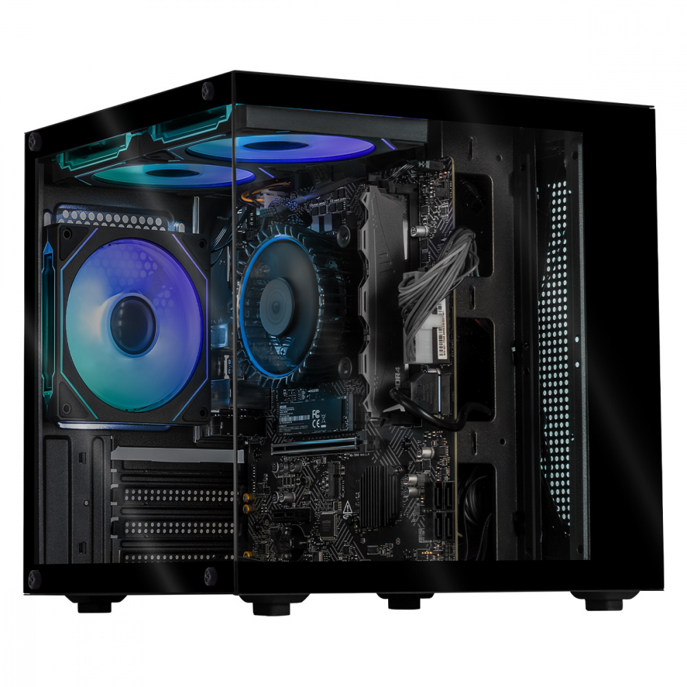Computadora Xtreme PC Gaming Tank Glow Black, Intel Core i3-12100, 16GB, 500GB SSD, Wi-Fi, Windows 11 Prueba