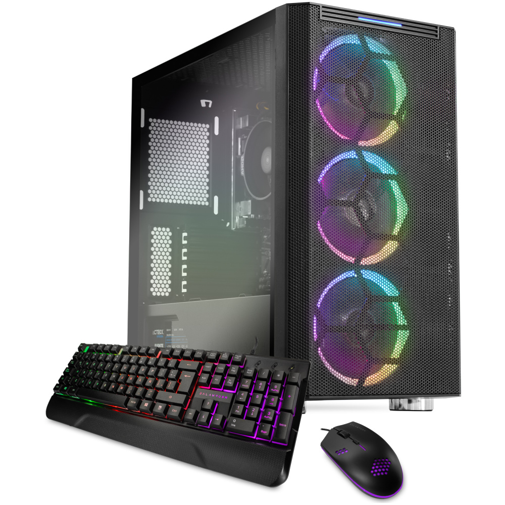 Computadora Gamer Xtreme PC Gaming CM-05332, AMD Ryzen 3 4350G 3.80GHz, 16GB, 2TB + 120GB SSD, Windows 10 Prueba — incluye Teclado y Mouse