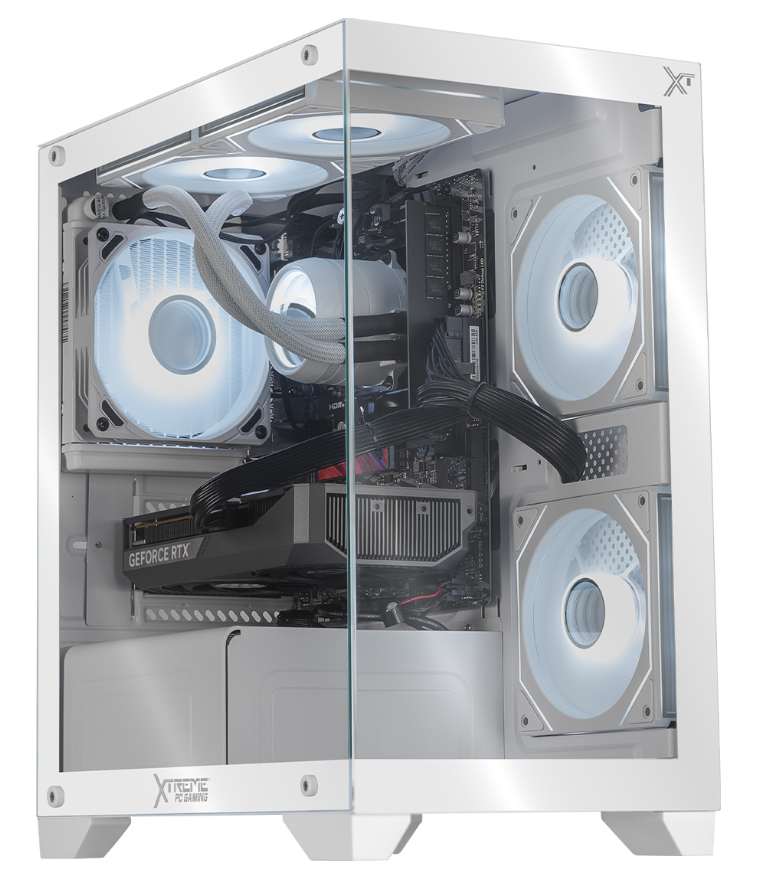 Computadora Gamer Xtreme PC Gaming Tank Perform White, AMD Ryzen 7 5700, NVIDIA GeForce RTX 5060, 32GB, 1TB SSD, Wi-Fi, Windows 10 Prueba