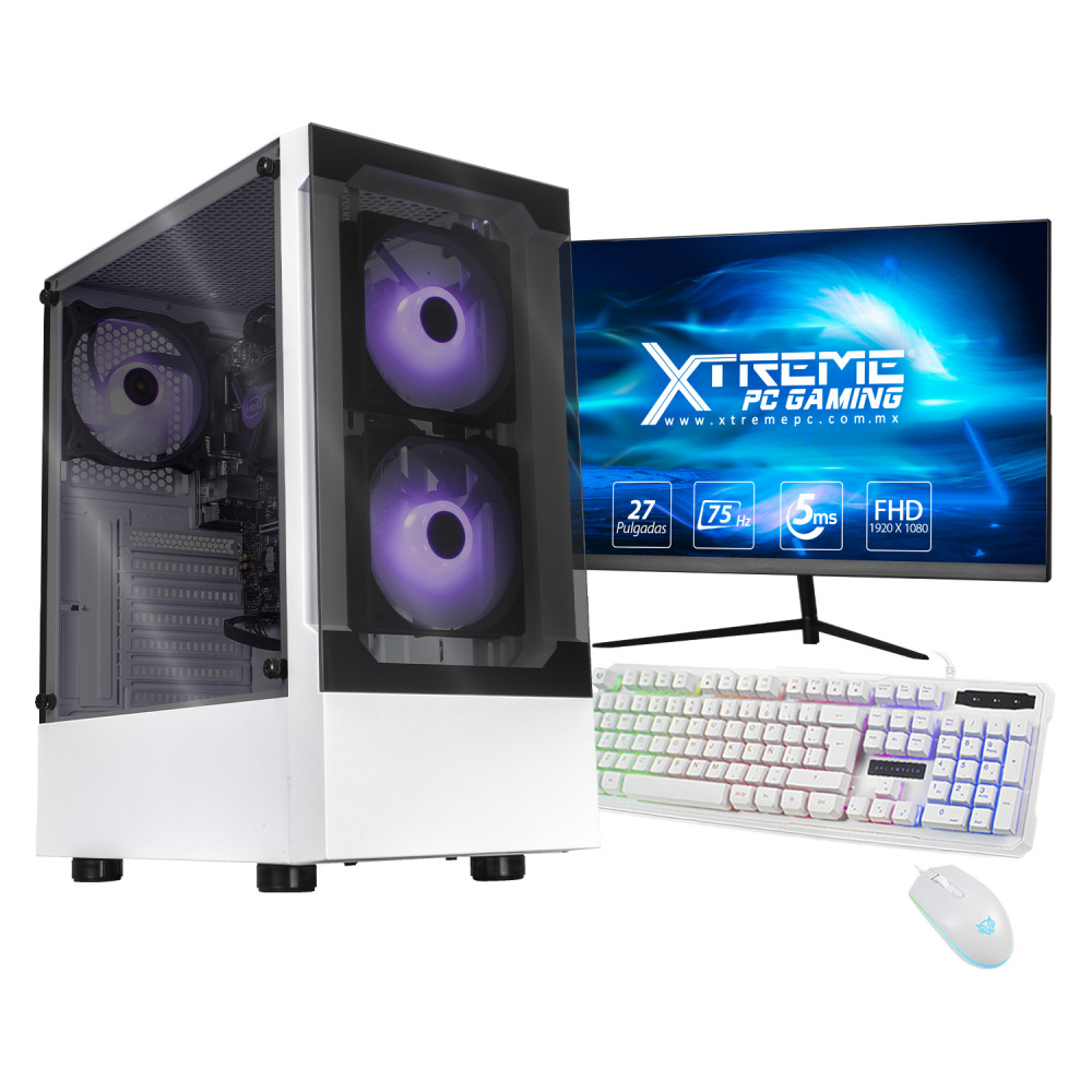 Computadora Gamer Xtreme PC Gaming CM-54131, Intel Core i9-11900 2.50GHz, 16GB, 3TB + 240GB SSD, Windows 10 Prueba, Blanco ― incluye Monitor 27", Teclado y Mouse