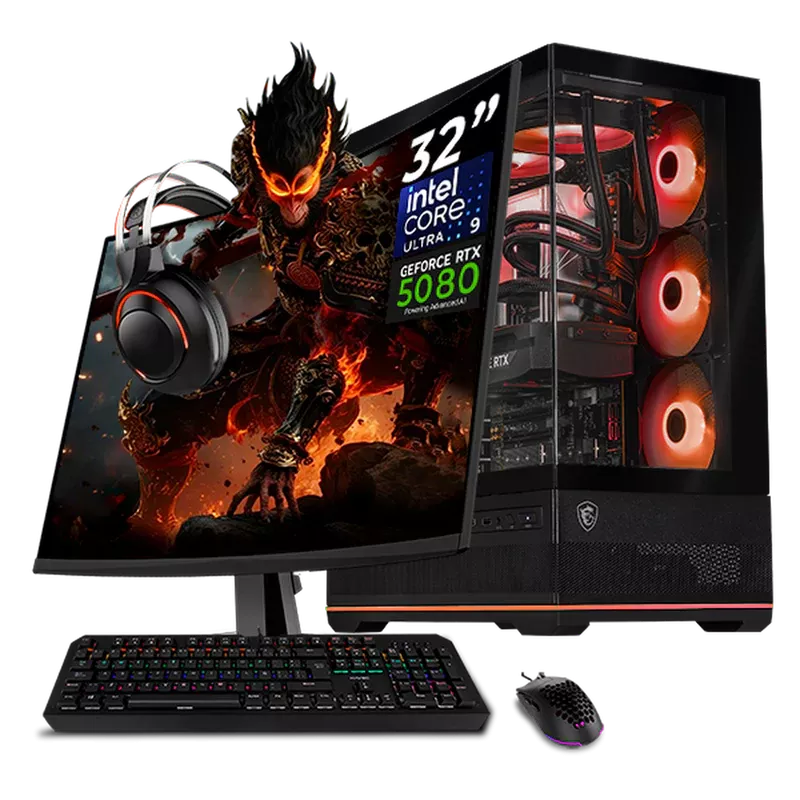 Computadora Gamer Xtreme PC Gaming CM-50384, Intel Core Ultra 9 285K, NVIDIA GeForce RTX 5080, 64GB, 4TB SSD, Wi-Fi, Windows 11 Prueba + Teclado/Mouse/Monitor de 32"
