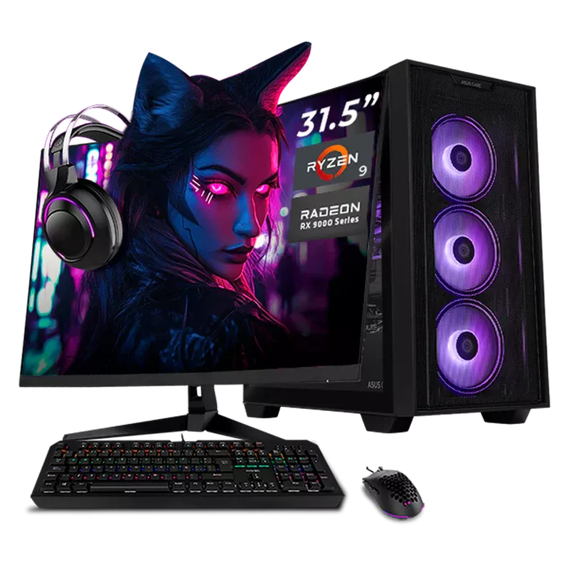 Computadora Gamer Xtreme PC Gaming CM-50405, AMD Ryzen 9 9900X, AMD Radeon RX 9070 XT, 32GB, 1TB SSD, Wi-Fi, Windows 11 Prueba + Teclado/Mouse/Monitor de 31.5"