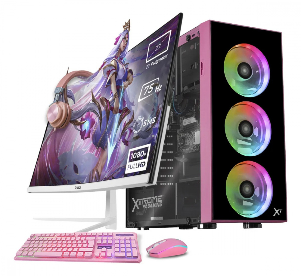 Computadora Xtreme PC Gaming XTPCI532GBHD730MDR, Intel Core i5-12400, 32GB, 1TB SSD, Wi-Fi, Windows 11 Prueba + Teclado/Mouse/Monitor de 27"