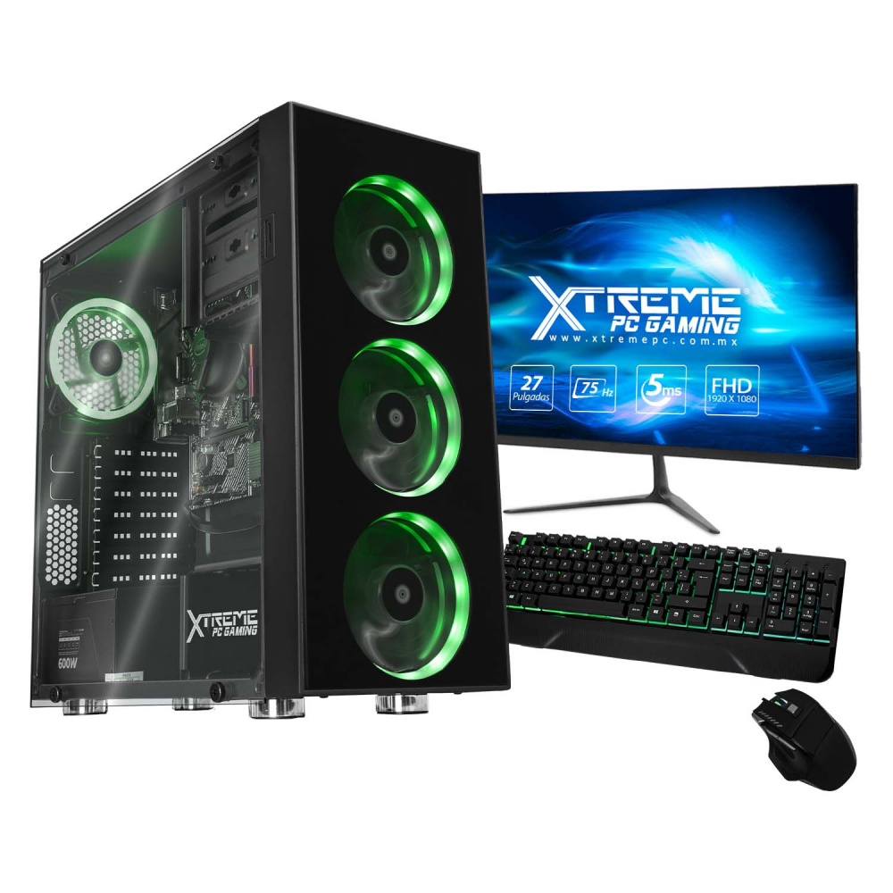 Computadora Gamer Xtreme PC Gaming CM-05408, Intel Core i7-10700 2.90GHz, 16GB, 480GB SSD, Wi-Fi, Windows 10 Prueba ― incluye Monitor de 27", Teclado y Mouse