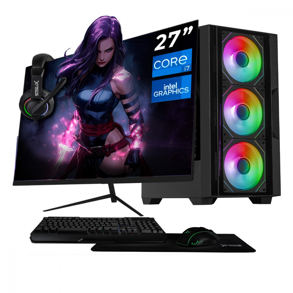Computadora Xtreme PC Gaming CM-05797, Intel Core i7-12700, 32GB, 1TB SSD, Wi-Fi, sin Sistema Operativo + Teclado/Mouse
