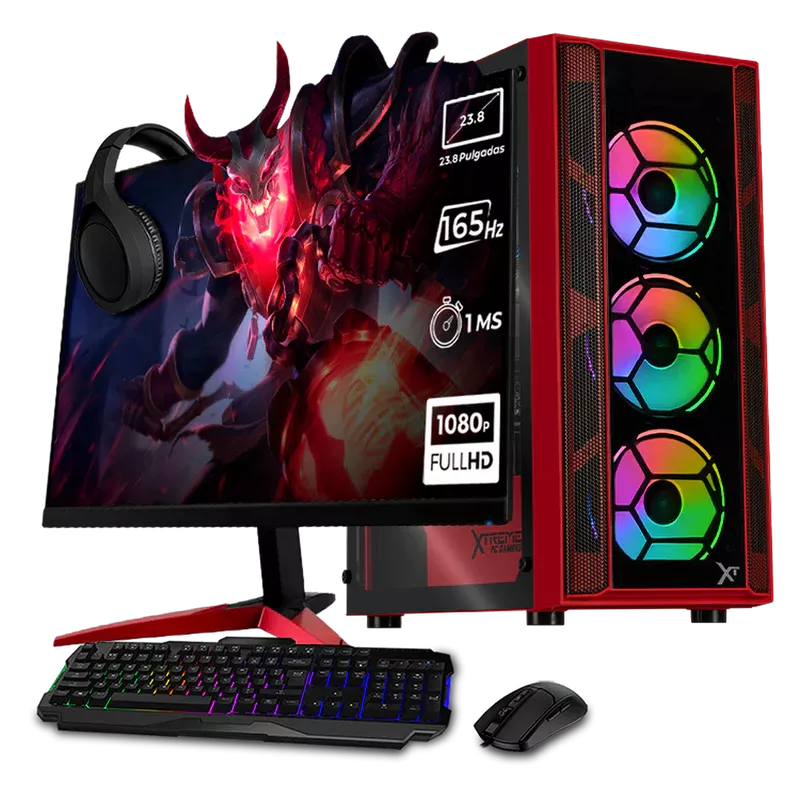 Computadora Gamer Xtreme PC Gaming CM-05816, Intel Core i9-12900F, NVIDIA GeForce RTX 5060 Ti, 32GB, 1TB SSD, Wi-Fi, Windows 11 Prueba + Teclado/Mouse/Monitor de 23.8"