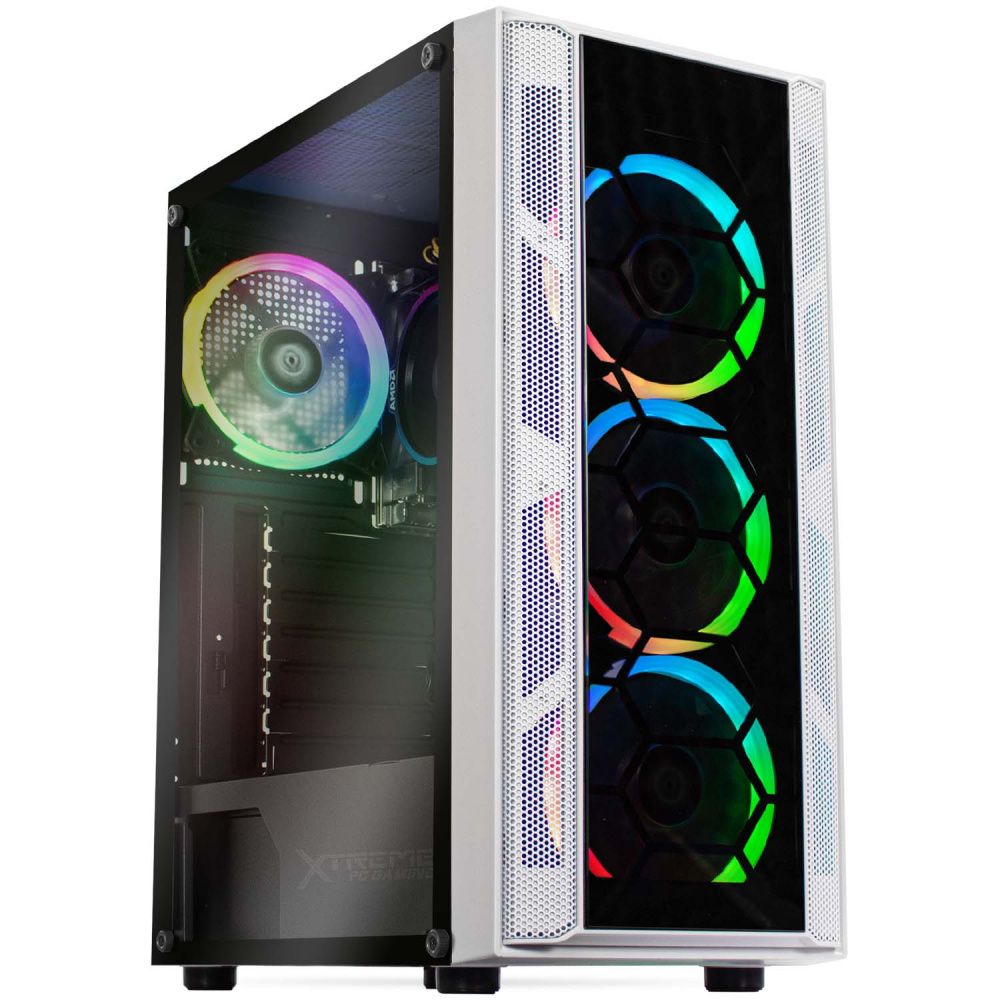 Computadora Gamer Xtreme PC Gaming CM-91043, AMD Ryzen 5 4600G 3.70GHz, 16GB, 3TB + 240GB SSD, Adaptador Wi-Fi, Windows 10 Prueba, Blanco