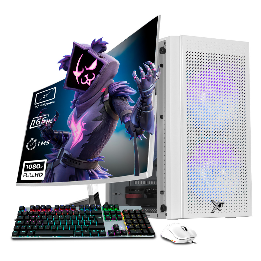 Computadora Gamer Xtreme PC Gaming CM-05740, AMD Ryzen 5 8400F, AMD Radeon RX 7600, 32GB, 1TB SSD, Wi-Fi, Windows 11 Prueba + Teclado/Mouse/Monitor de 27"