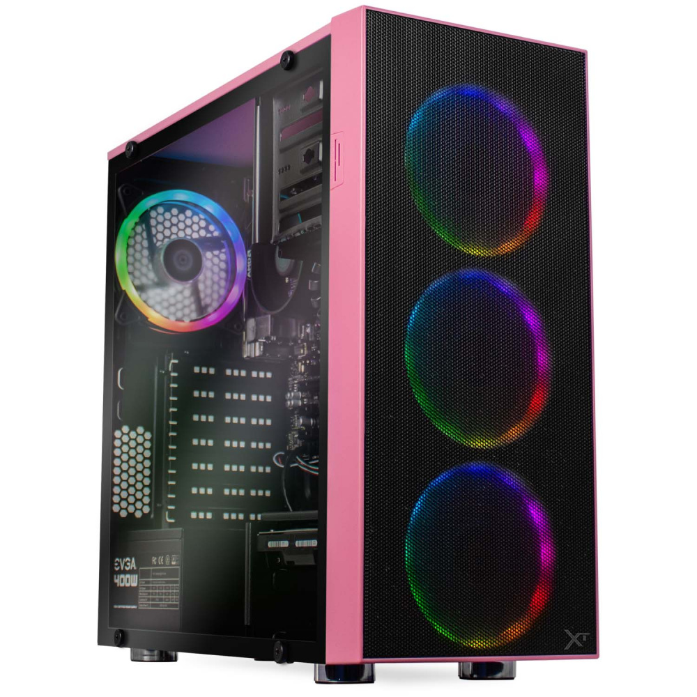 Computadora Gamer Xtreme PC Gaming CM-91024, AMD Ryzen 7 PRO 4750G 3.60GHz, 16GB, 3TB + 120GB SSD, Adaptador Wi-Fi, Windows 10 Prueba, Rosa