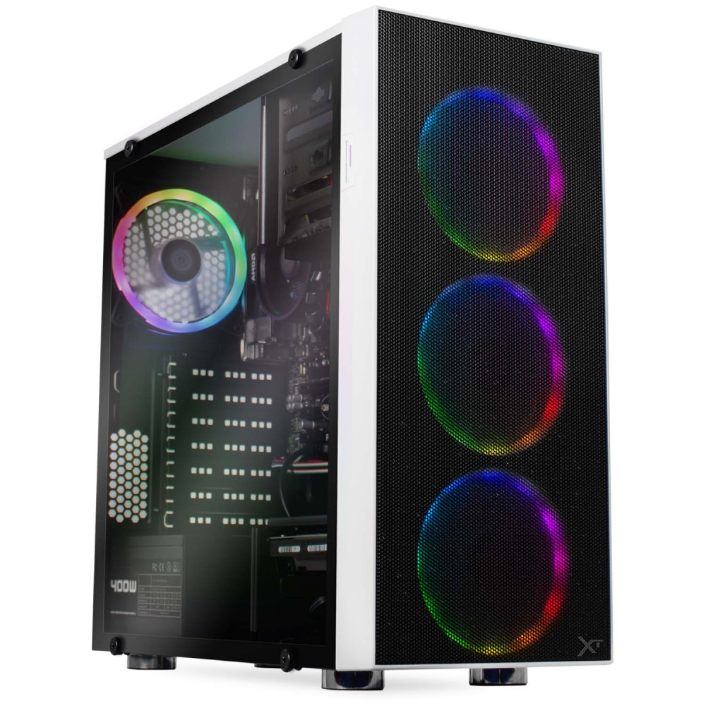 Computadora Gamer Xtreme PC Gaming CM-91023, AMD Ryzen 7 PRO 4750G 3.60GHz, 16GB, 3TB + 120GB SSD, Wi-Fi, Windows 10 Prueba, Blanco ― Leve daño físico, producto funcional.