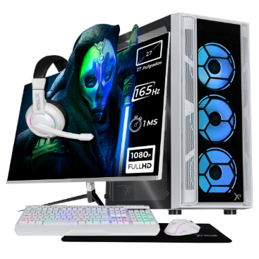 Computadora Gamer Xtreme PC Gaming CM-05831, AMD Ryzen 7 5700, NVIDIA GeForce RTX 5060, 32GB, 1TB SSD, Wi-Fi, Windows 10 Prueba + Teclado/Mouse/Monitor de 27"