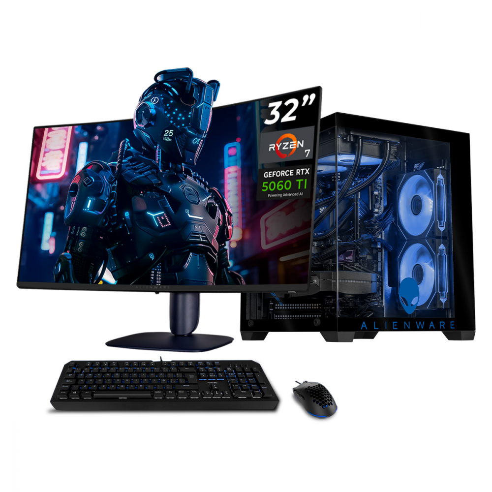 Computadora Gamer Xtreme PC Gaming XTPCR732GB5060TIMAE, AMD Ryzen 7 5700X, NVIDIA GeForce RTX 5060 Ti, 32GB, 1TB SSD, Wi-Fi, sin Sistema Operativo + Teclado/Mouse/Monitor de 32"