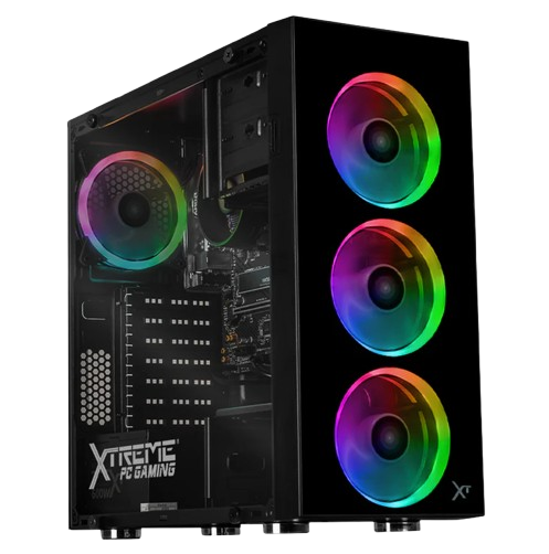 Computadora Gamer Xtreme PC Gaming XTPR532GB5740MDB, AMD Ryzen 5 8500G, AMD Radeon 740M, 32GB, 1TB SSD, Wi-Fi, Windows 11 Prueba ― El gabinete tiene daño en el panel frontal; todos los postes están quebrados y queda suelto.