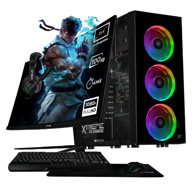 Computadora Xtreme PC Gaming CM-05780, AMD Ryzen 5 8500G, 32GB, 1TB SSD, Wi-Fi, Windows 11 Prueba + Teclado/Mouse/Monitor de 23.8"